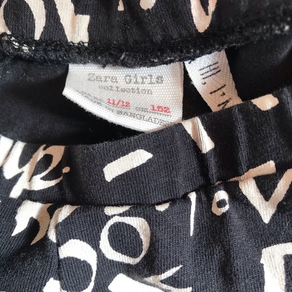🍍Zara Girls black/white leggings - Picture 3 of 3